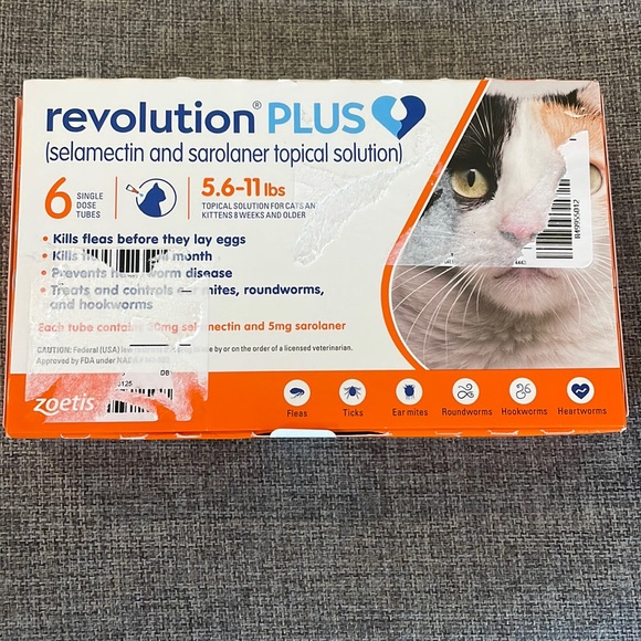 Cat Feline Revolution Plus Topical Flea Tick And Heartworm Prevention
